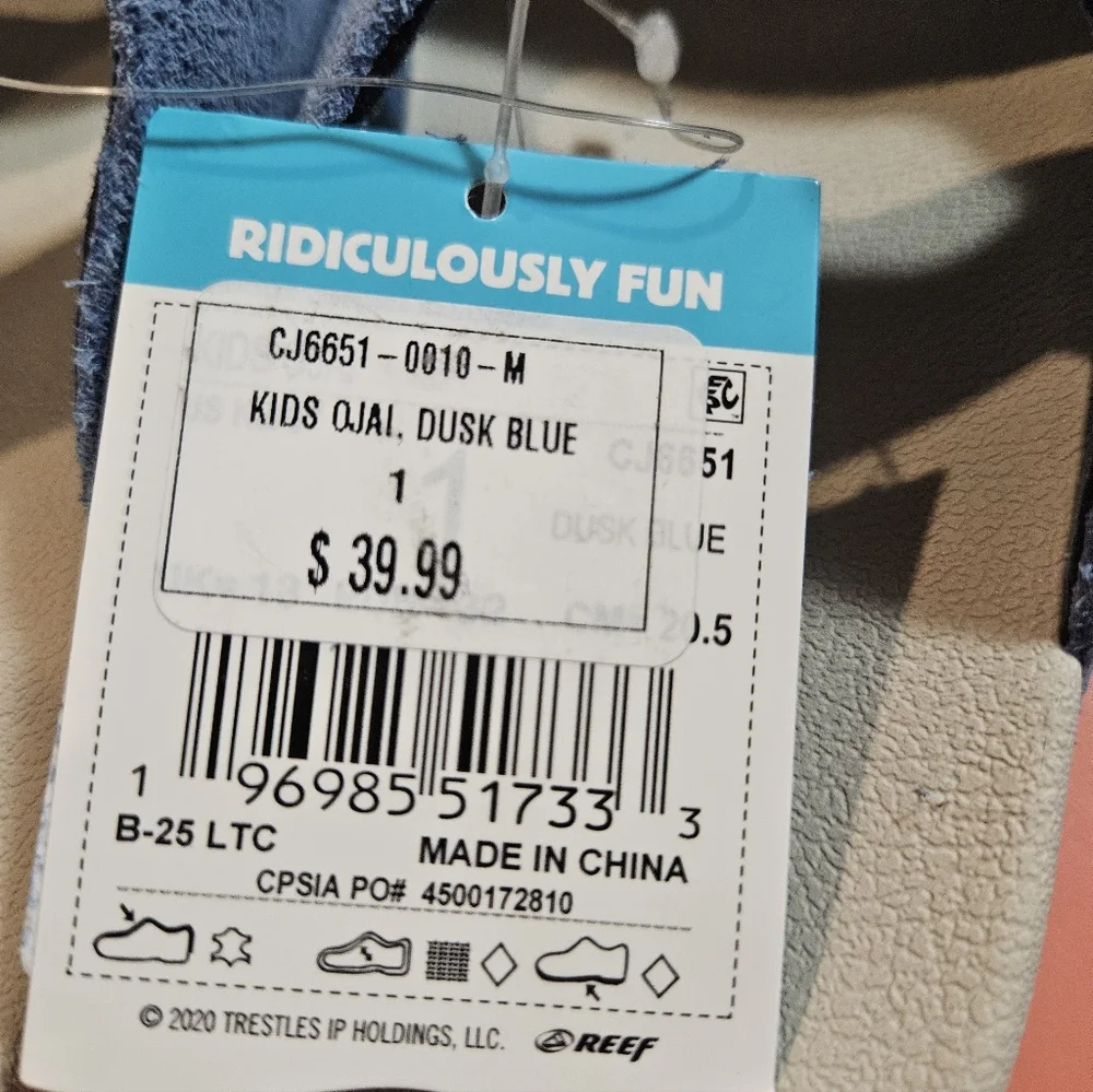 Reef Kids Ojai Sandal: BLUE/GRAY: NEW WITH TAGS: SIZE 1